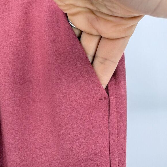 Banana Republic Suit Pants Women's Santa Fe Red Size X Small Pull On Drawstring - Picture 3 of 9